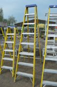 Youngman fibreglass/aluminium 8 tread step ladder FS8267H