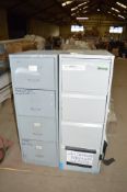 2 - steel filing cabinets