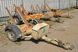 Pedestrian roller trailer