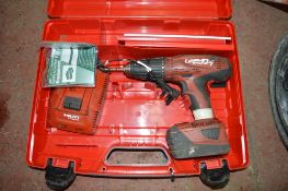 Hilti SFH22-A cordless power drill c/w carry case, battery & charger BUH886H