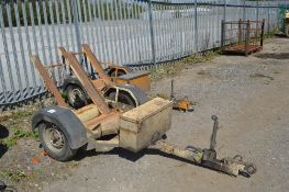 Pedestrian roller trailer