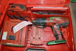 Hilti SFH 22-A cordless power drill c/w carry case, 2 batteries & charger BEBOH493H