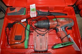Hilti SFH22-A cordless power drill c/w carry case, 2 batteries & charger BOH492H