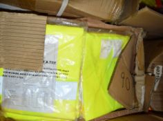 Box of 80 Hi-Viz yellow vests Size 4XL New & unused