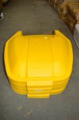 4 - yellow plastic wheelie bin lids New & unused