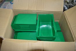20 - XL2 green plastic storage bins New & unused