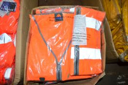 Box of 30 Hi-Viz orange zipped vests Size 3XL New & unused
