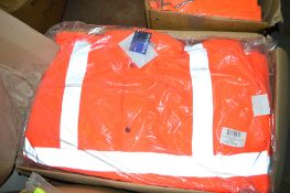 Box of 7 Hi-Viz orange winter jackets Size L New & unused