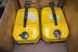2 - 10 litre metal fuel cans New & unused