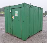 10 ft x 8 ft steel anti vandal site office c/w keys A343794