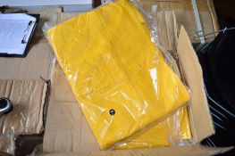 10 - yellow rain suits Size L New & unused
