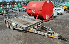 Bradley 8ft x 4ft twin axle plant trailer Year: 2010 S/N: X000391 **nearside draw bar a frame bent**