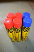 6 - 750ml line marking paint aerosols New & unused