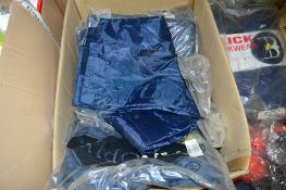 Box of 15 pairs of navy blue waterproof over trousers Size 2XL New & unused