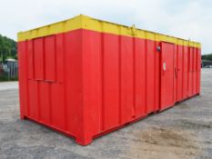 24 ft x 9 ft steel anti vandal office unit c/w keys A342587