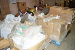 3 - pallets & 2 - bags of various air conditioning ducts & fittings