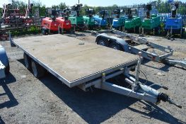 Indespension 14 ft x 6 ft twin axle plant trailer S/N: 073795A c/w ramps