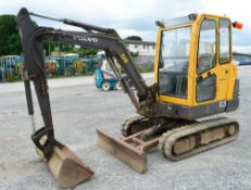 Volvo EC25 2.5 tonne rubber tracked mini excavator Year: 2004 S/N: 28119601 Recorded Hours: 1206
