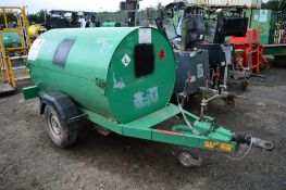 Trailer Engineering 950 litre fast tow bunded fuel bowser c/w manual pump, delivery hose & nozzle