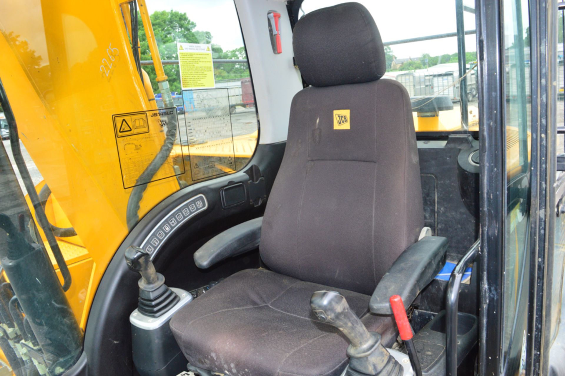 JCB JS145LC 14.5 tonne steel tracked excavator Year: 2012 S/N: 1787018 Recorded Hours: 5740 piped, 2 - Image 12 of 13