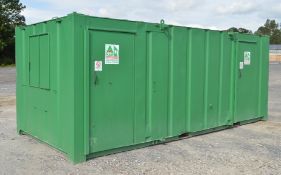 21 ft x 9 ft steel Anti-vandal welfare unit comprising of: Canteen area, toilet & generator room c/w