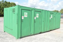 24 ft x 9 ft steel Anti-vandal welfare unit comprising of: Canteen area, toilet, drying room &