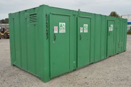 24 ft x 9 ft steel Anti-vandal welfare unit comprising of: Canteen area, toilet, drying room &