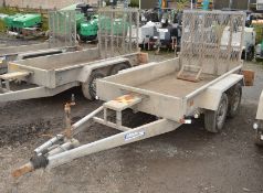 Indespension 8 ft x 4 ft tandem axle plant trailer A555692 S/n 101195