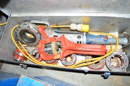 Ridgid 110v pipe threader c/w 6 dies & carry case SPR7006
