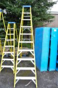 10 tread fibreglass framed ladder A670220