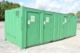 24 ft x 9 ft steel anti vandal welfare unit Comprising of: canteen area, drying room, toilet &