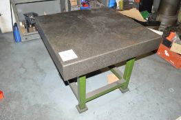 Granite surface plate on steel stand Dimensions: 3ft x 3ft