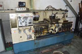 Viking VT510 gap bed centre lathe c/w Topaz digital read out, steel cabinet & tooling as