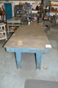 Webster & Barnet cast iron surface table Dimensions: 6ft x 3ft