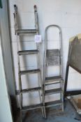2 pairs of aluminium step ladders