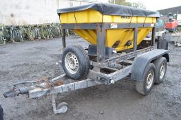 Snowex V-MAX 8500 trailer mounted salt spreader Year: 2010 S/N: 278063609 c/w controls