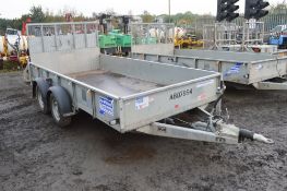 Ifor Williams GD126 12 ft x 6 ft tandem axle plant trailer S/N: 631250 A607954