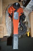 6 tonne x 1.5 metre lever hoist New & unused