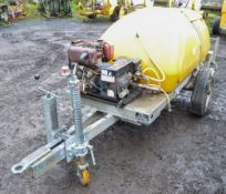 Western diesel driven site tow mobile pressure washer bowser Year: 2009 c/w hose & lance