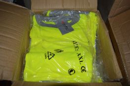 Box of 20 Hi-Viz yellow T-shirts Size XXL New & unused