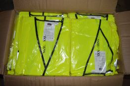 Box of 50 H-Viz yellow waistcoats Size XXL New & unused