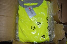 Box of 15 Hi-Viz yellow T-shirts Size XXL New & unused