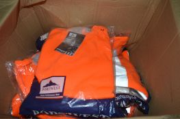 Box of 10 Hi-Viz orange sweatshirts Size M New & unused