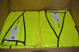 Box of 50 H-Viz yellow waistcoats Size XXL New & unused