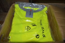 Box of 24 Hi-Viz yellow T-shirts Size XXXL New & unused