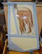 Lynx glazed helicopter pilot door (unused) Complete with wooden carry case