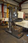 Archdale radial arm drill S/N: RD12392 c/w 30 inch x 30 inch bed