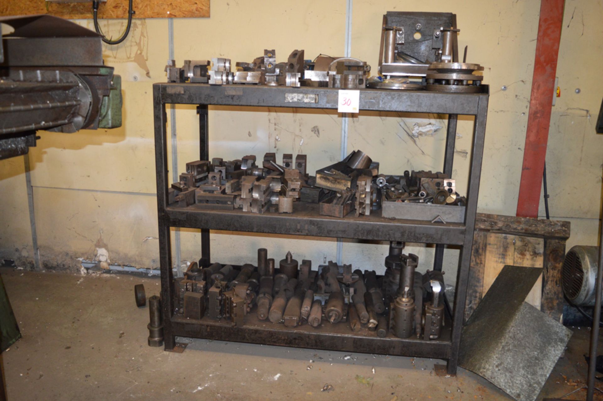 Steel rack & contents of tooling as lotted