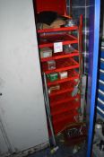 Steel rack & contents of consumables