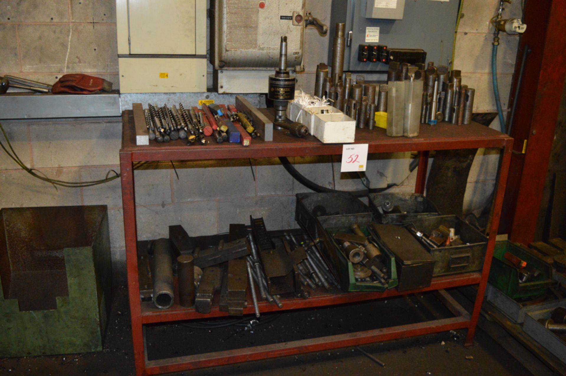 Steel rack & contents of tooling